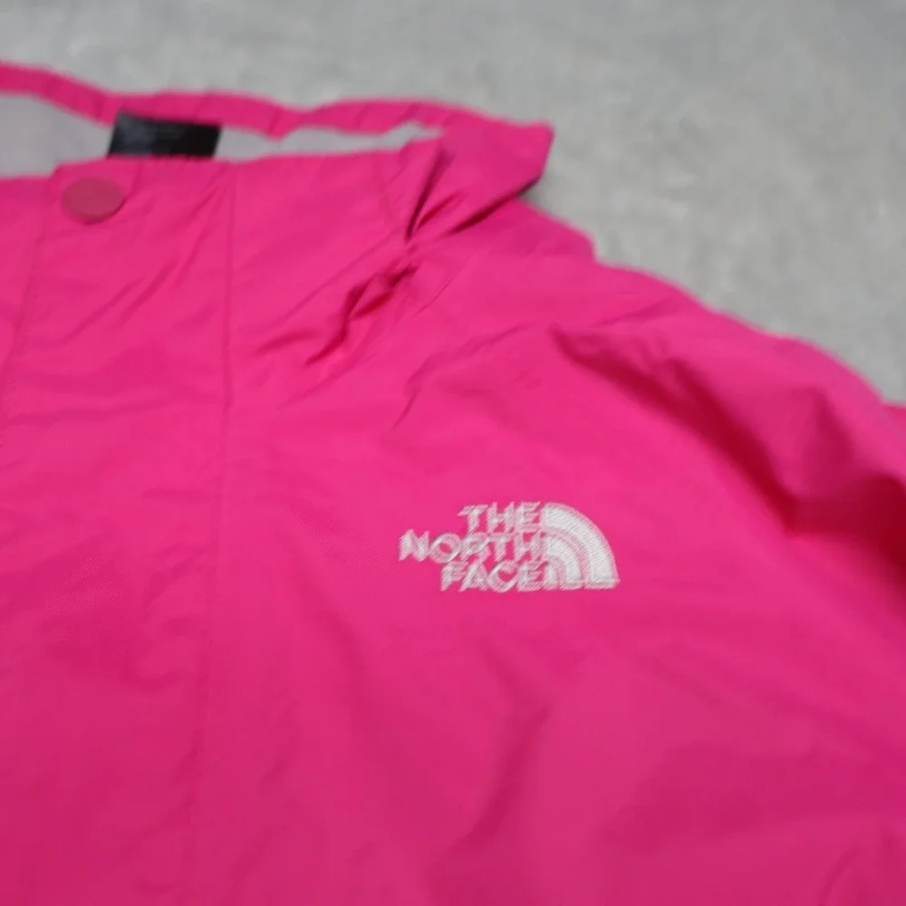 North Face Rain Jacket Girls Medium 10/12 Pink Waterproof Mesh Lined 3in1 Shell